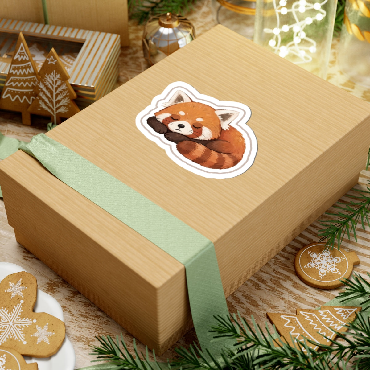 Red Panda Kiss-Cut Sticker