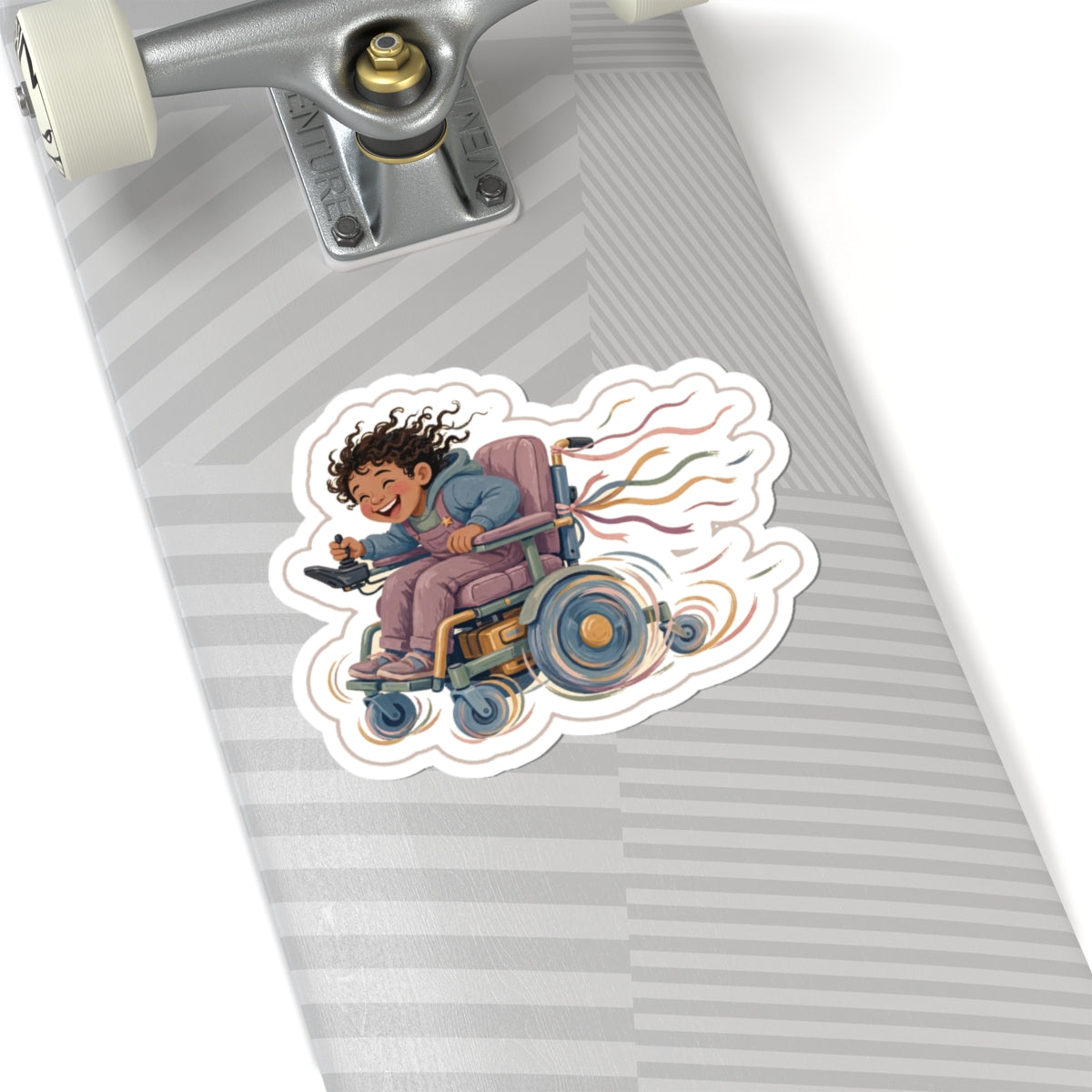 Wheelchair Zoom Kiss-Cut Sticker