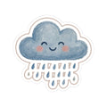 Rain Cloud Kiss-Cut Sticker