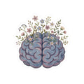 Brain Flowers Kiss-Cut Sticker