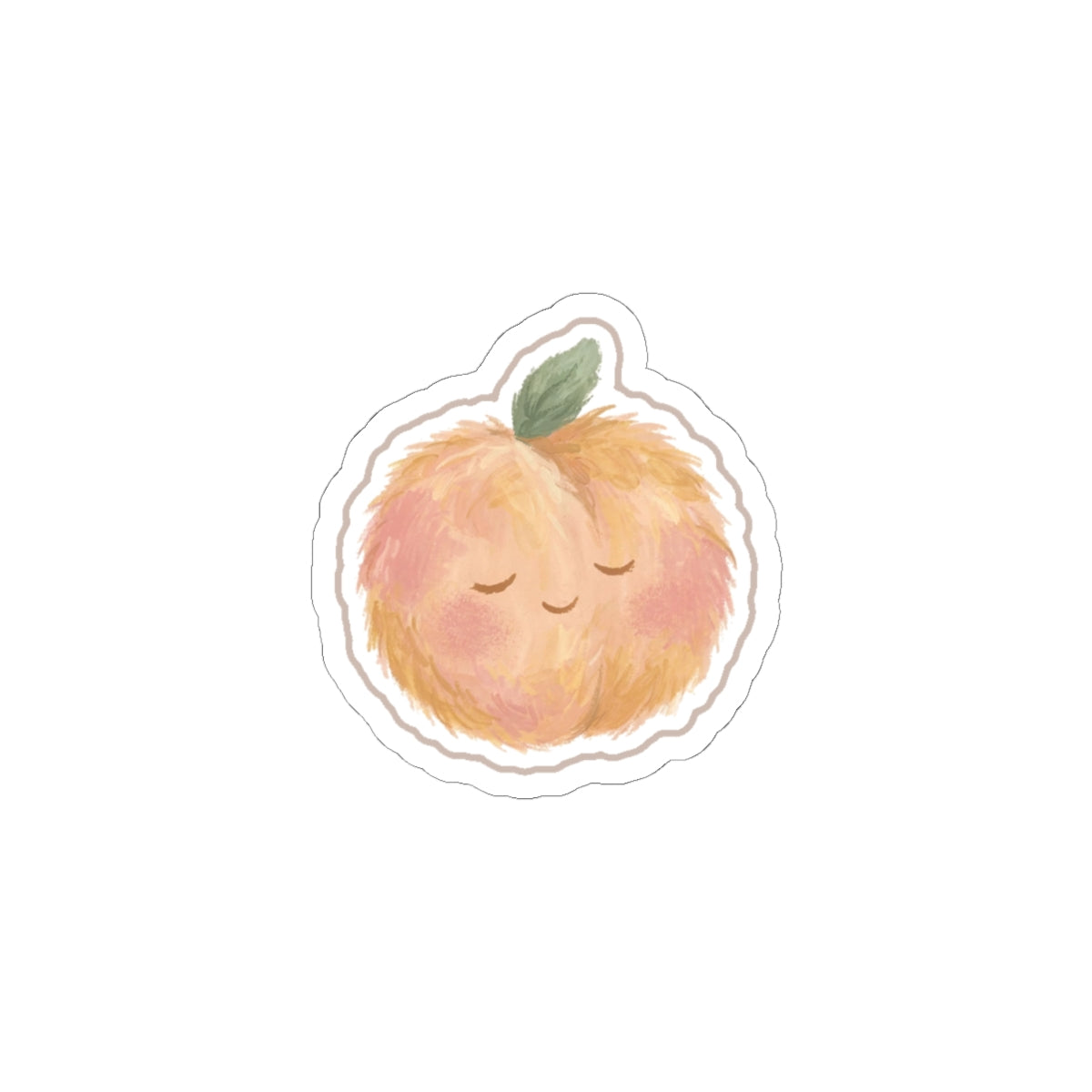Peach Kiss-Cut Sticker