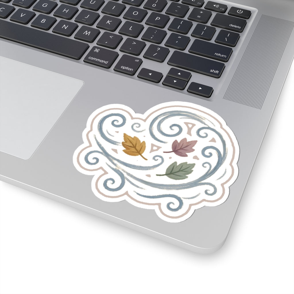 Wind Leaves Kiss-Cut Sticker