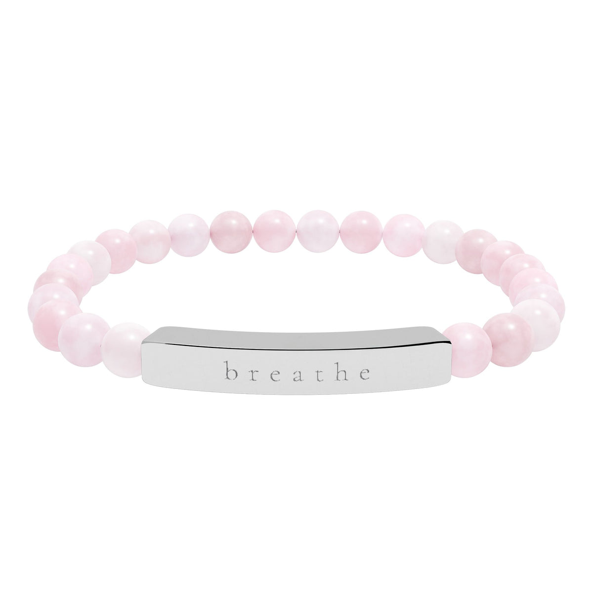 Breathe — Natural Stone Engraved Bracelet
