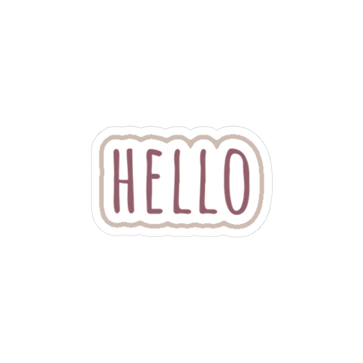 Hello Word Kiss-Cut Sticker