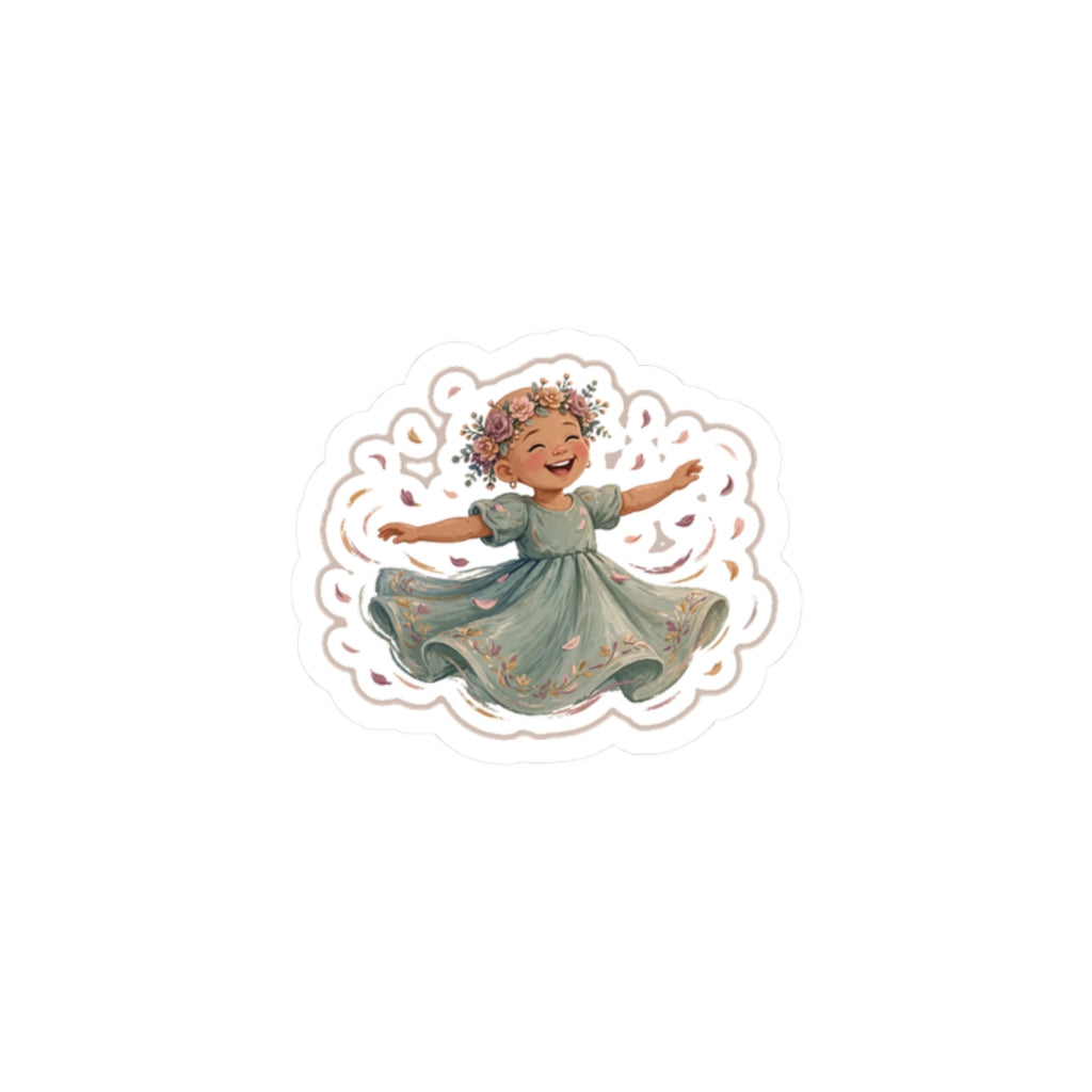 Flower Crown Kiss-Cut Sticker