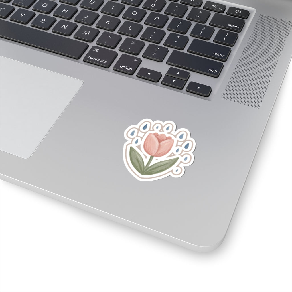 Tulip Rain Kiss-Cut Sticker