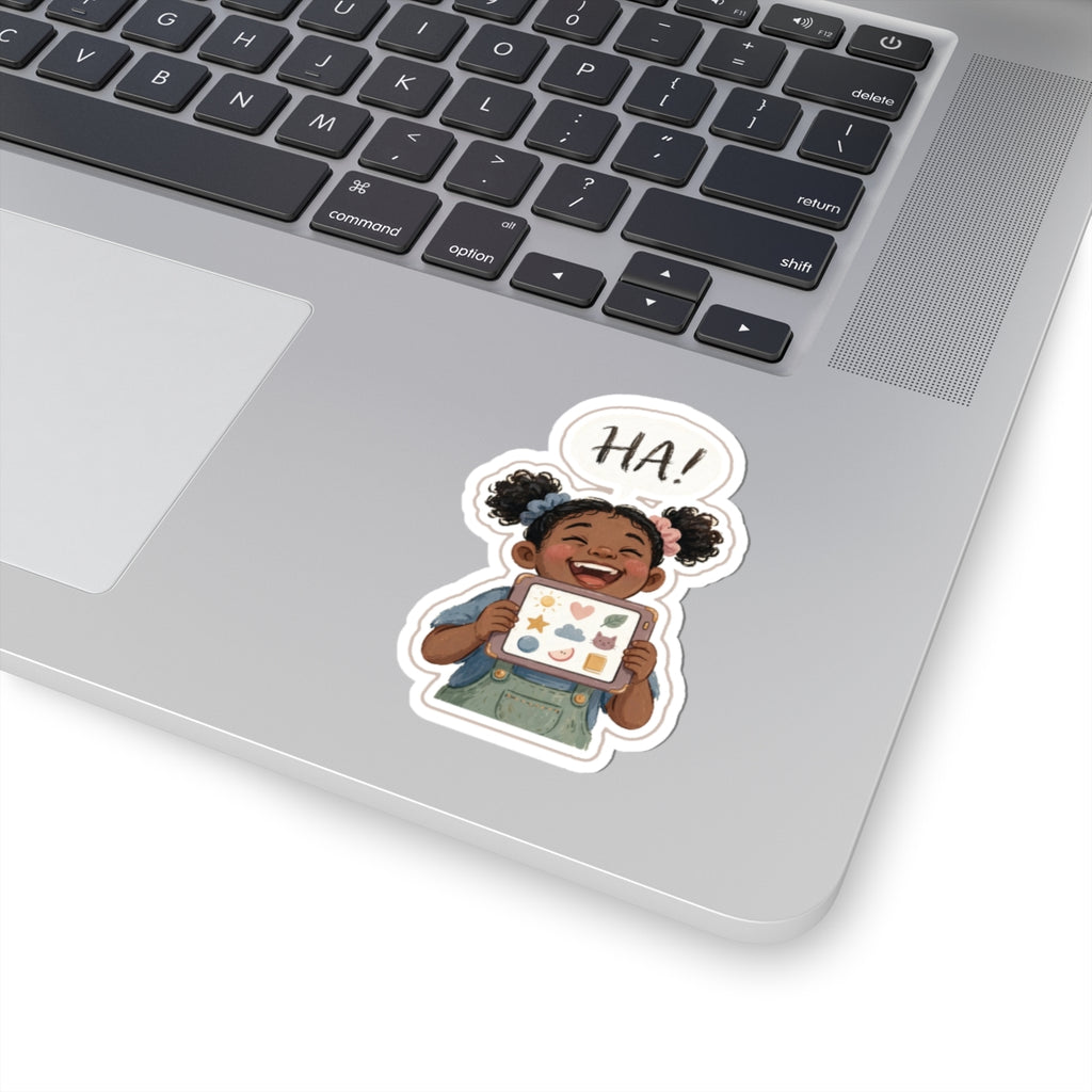 AAC Laugh Kiss-Cut Sticker