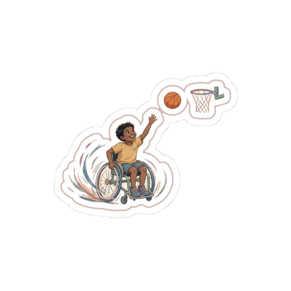 Basketball Kiss-Cut Sticker