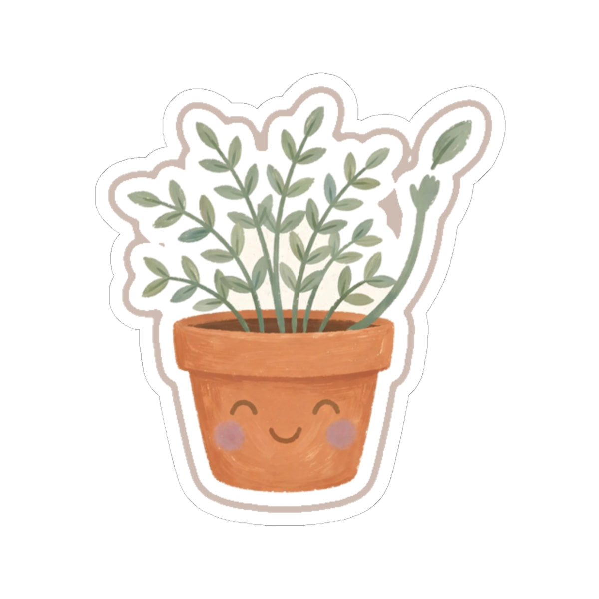 Plant Wave Kiss-Cut Sticker