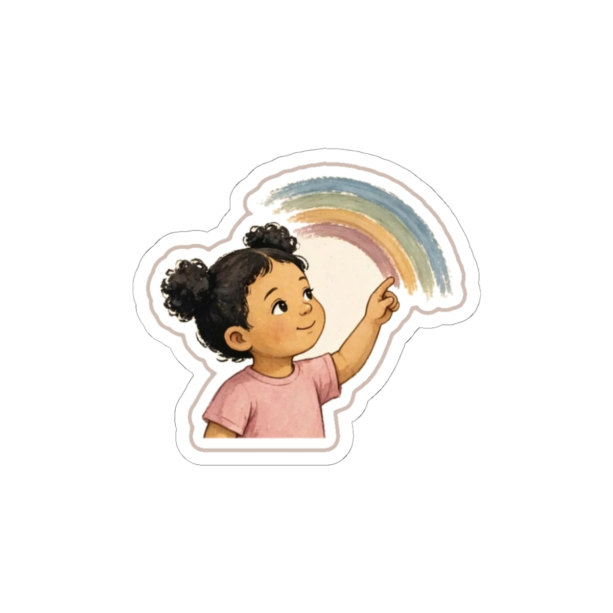 Rainbow Trace Kiss-Cut Sticker