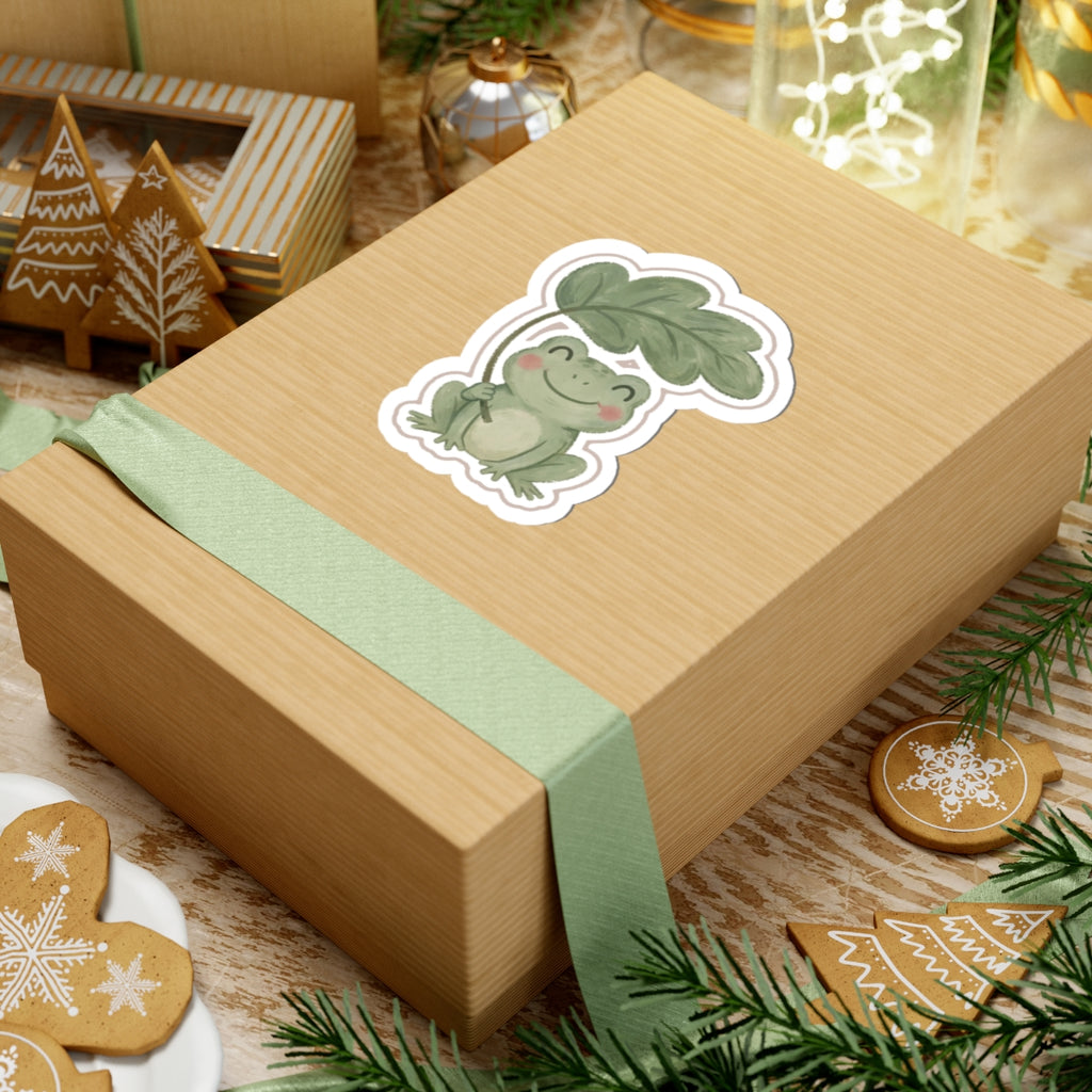 Garden Frog Kiss-Cut Sticker