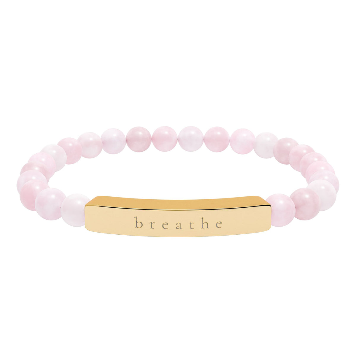 Breathe — Natural Stone Engraved Bracelet