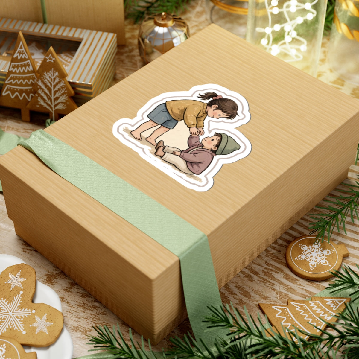 Helping Up Kiss-Cut Sticker