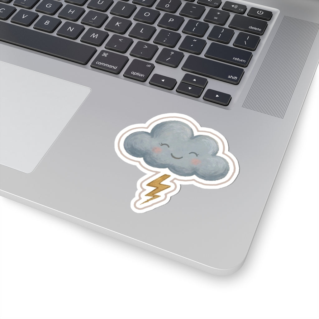 Lightning Cloud Kiss-Cut Sticker