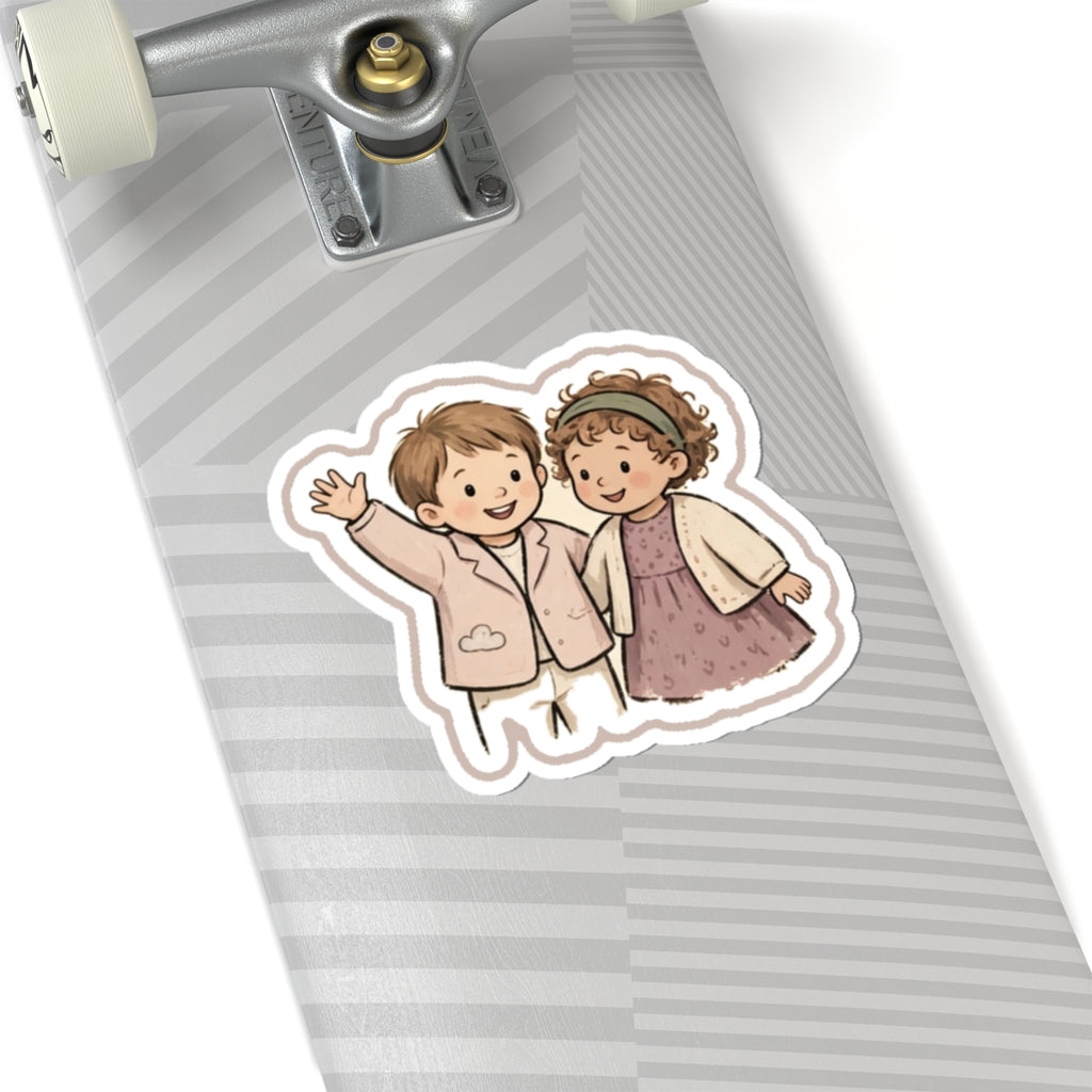 Waving Kiss-Cut Sticker