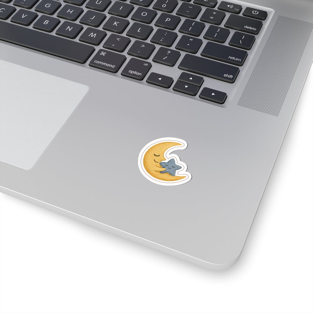 Sleepy Moon Kiss-Cut Sticker