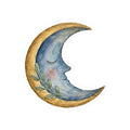 Resting Moon Kiss-Cut Sticker