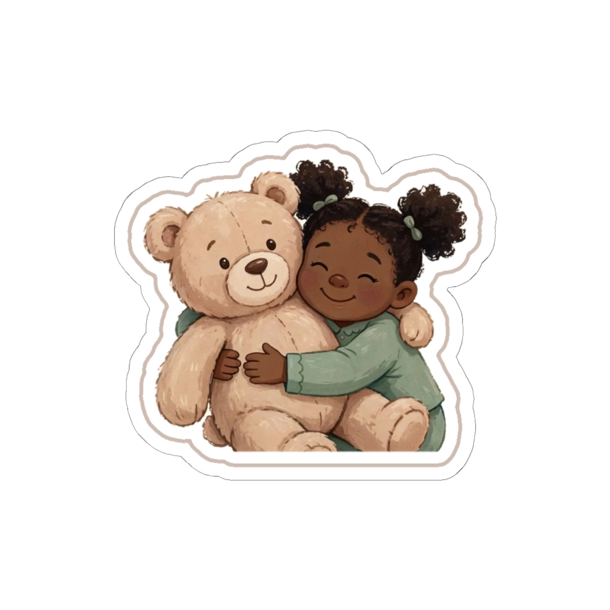 Bear Hug Kiss-Cut Sticker