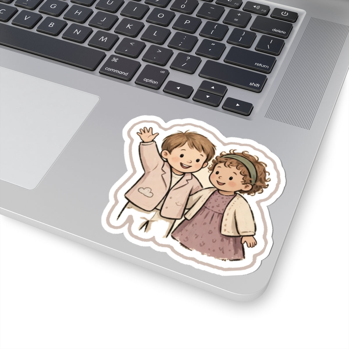 Waving Kiss-Cut Sticker