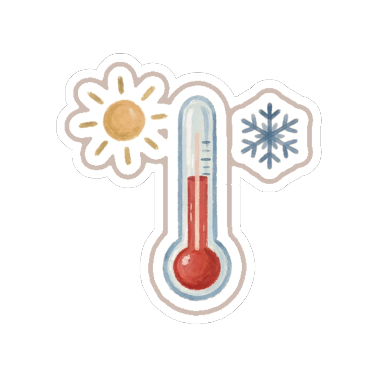 Thermometer Kiss-Cut Sticker