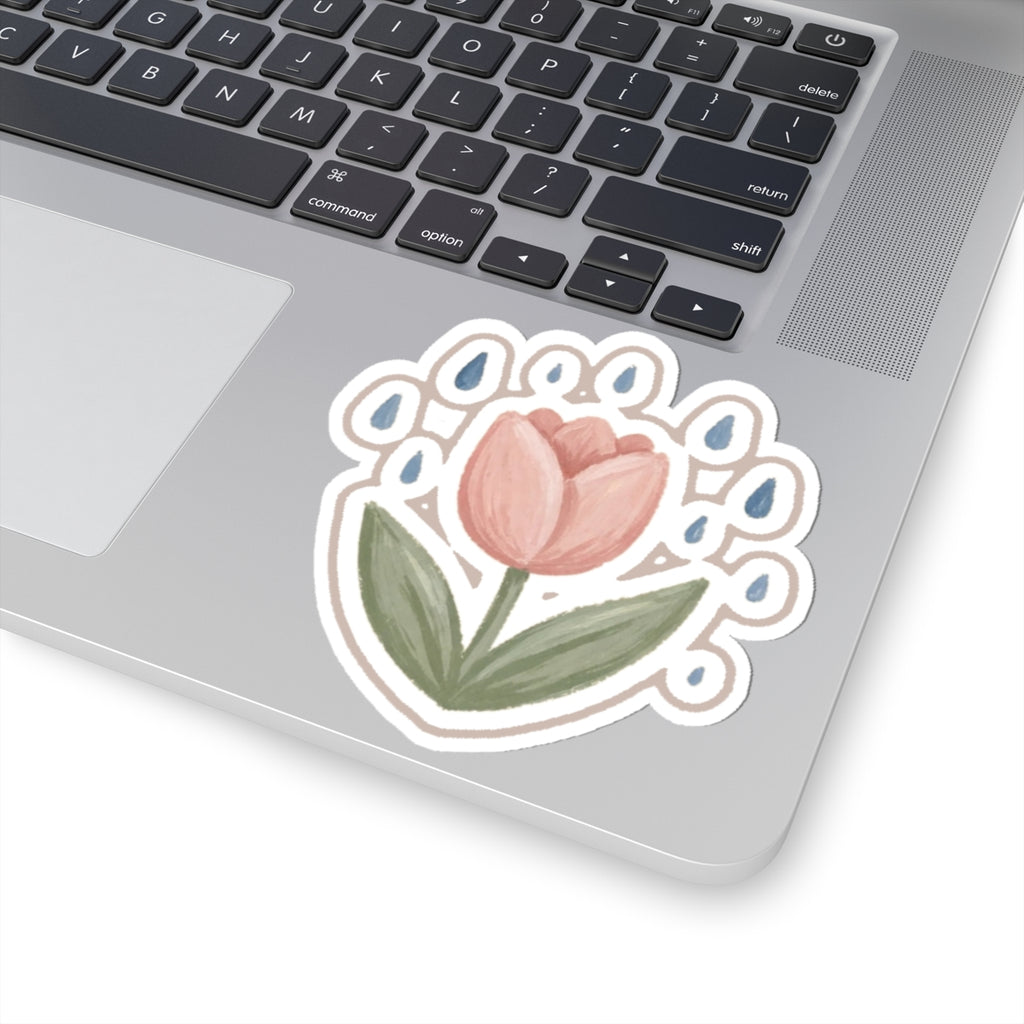 Tulip Rain Kiss-Cut Sticker