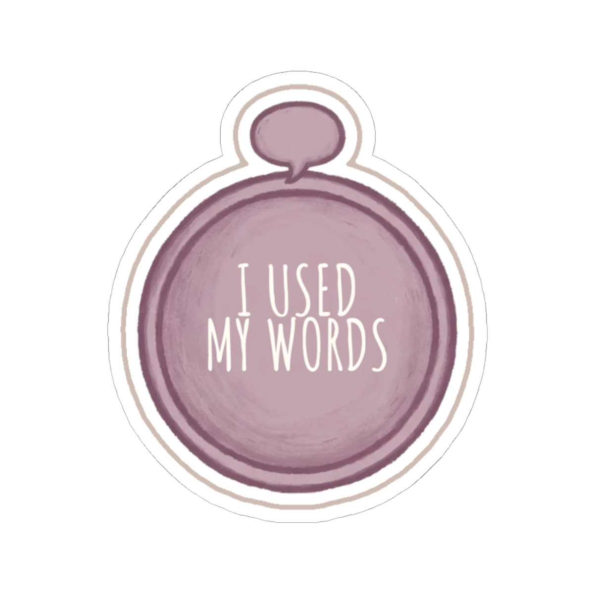 Words Kiss-Cut Sticker