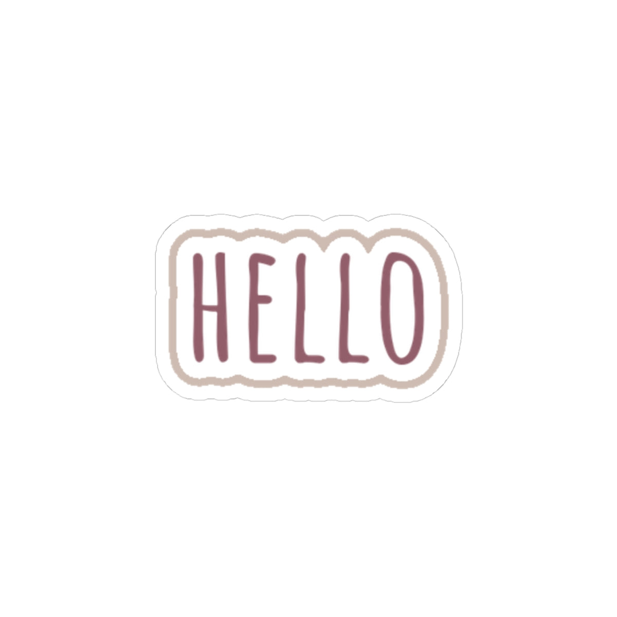 Hello Word Kiss-Cut Sticker