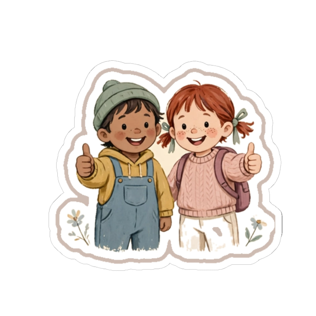 Friends Thumbs Up Kiss-Cut Sticker