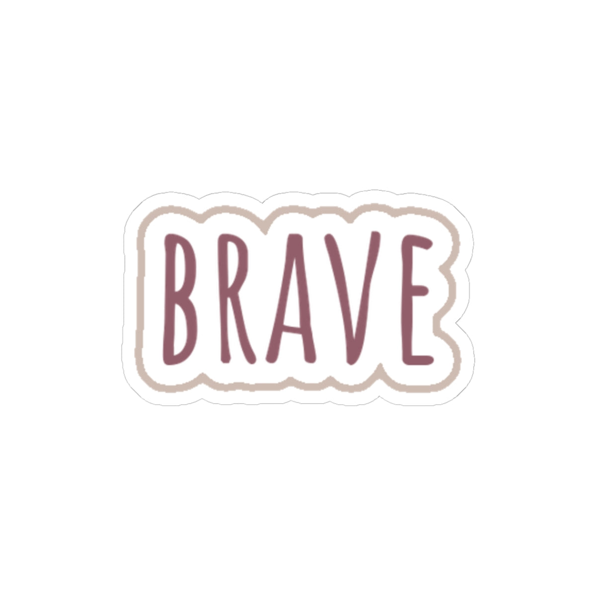 Brave Word Kiss-Cut Sticker