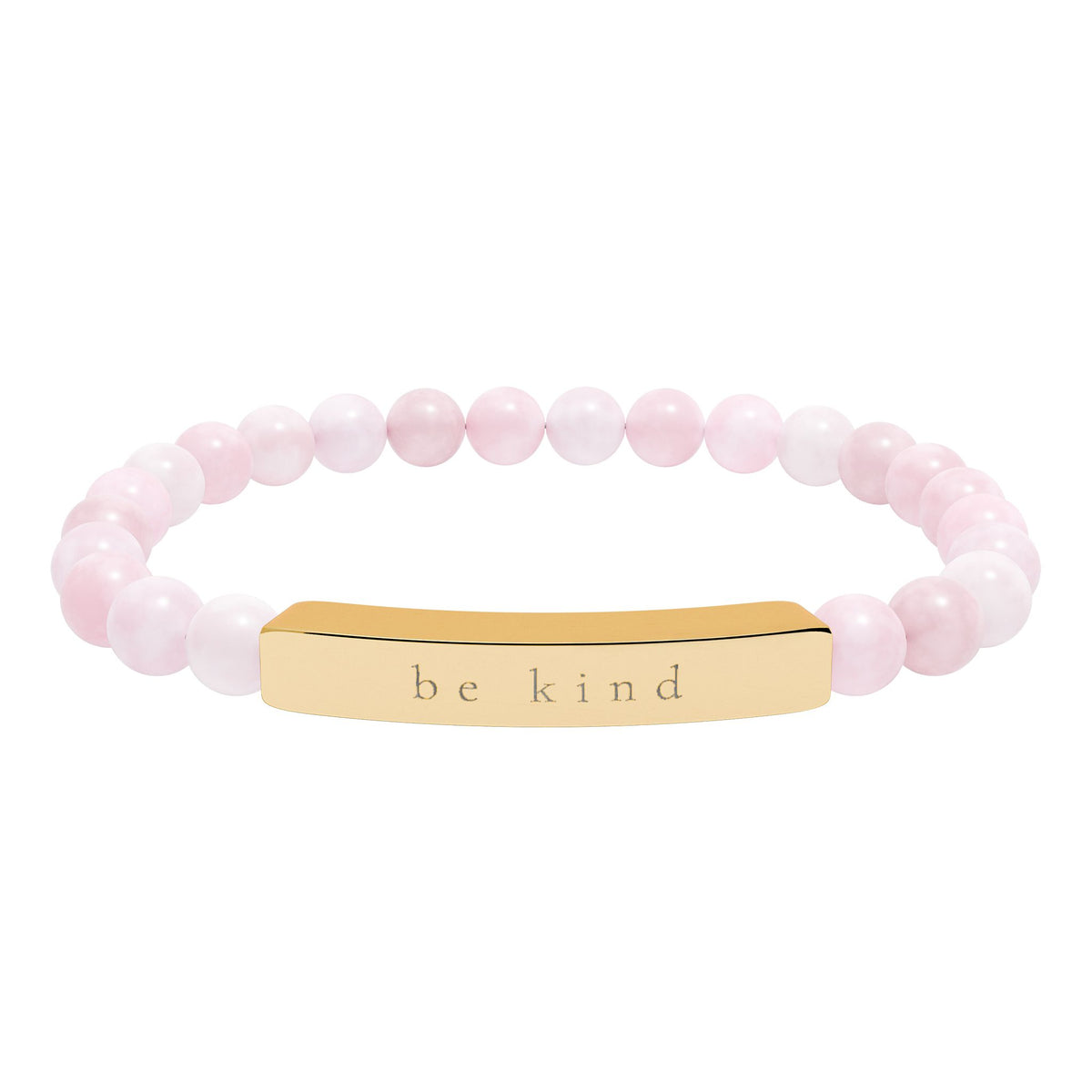 Be Kind — Natural Stone Engraved Bracelet