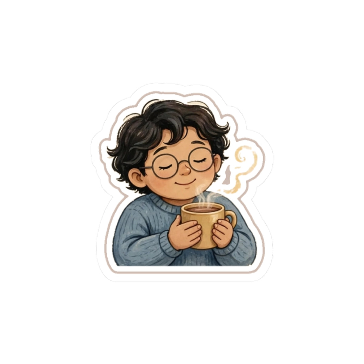 Cozy Cocoa Kiss-Cut Sticker
