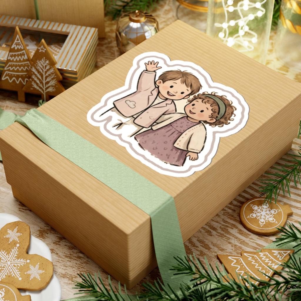 Waving Kiss-Cut Sticker