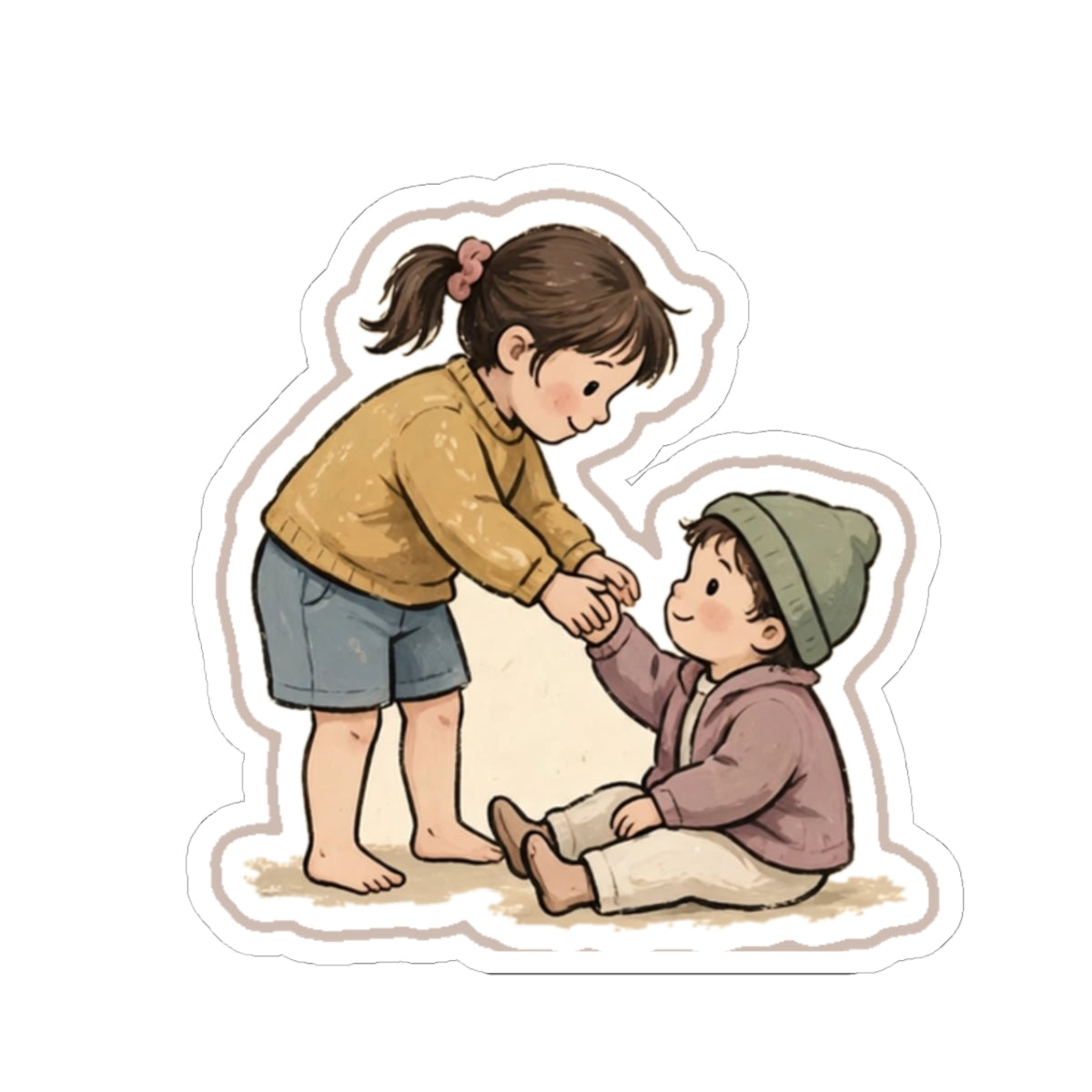 Helping Up Kiss-Cut Sticker