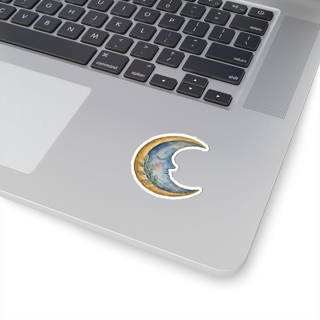 Resting Moon Kiss-Cut Sticker
