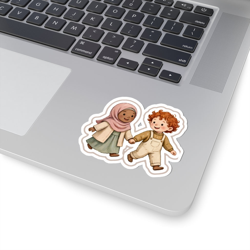 Holding Hands Kiss-Cut Sticker