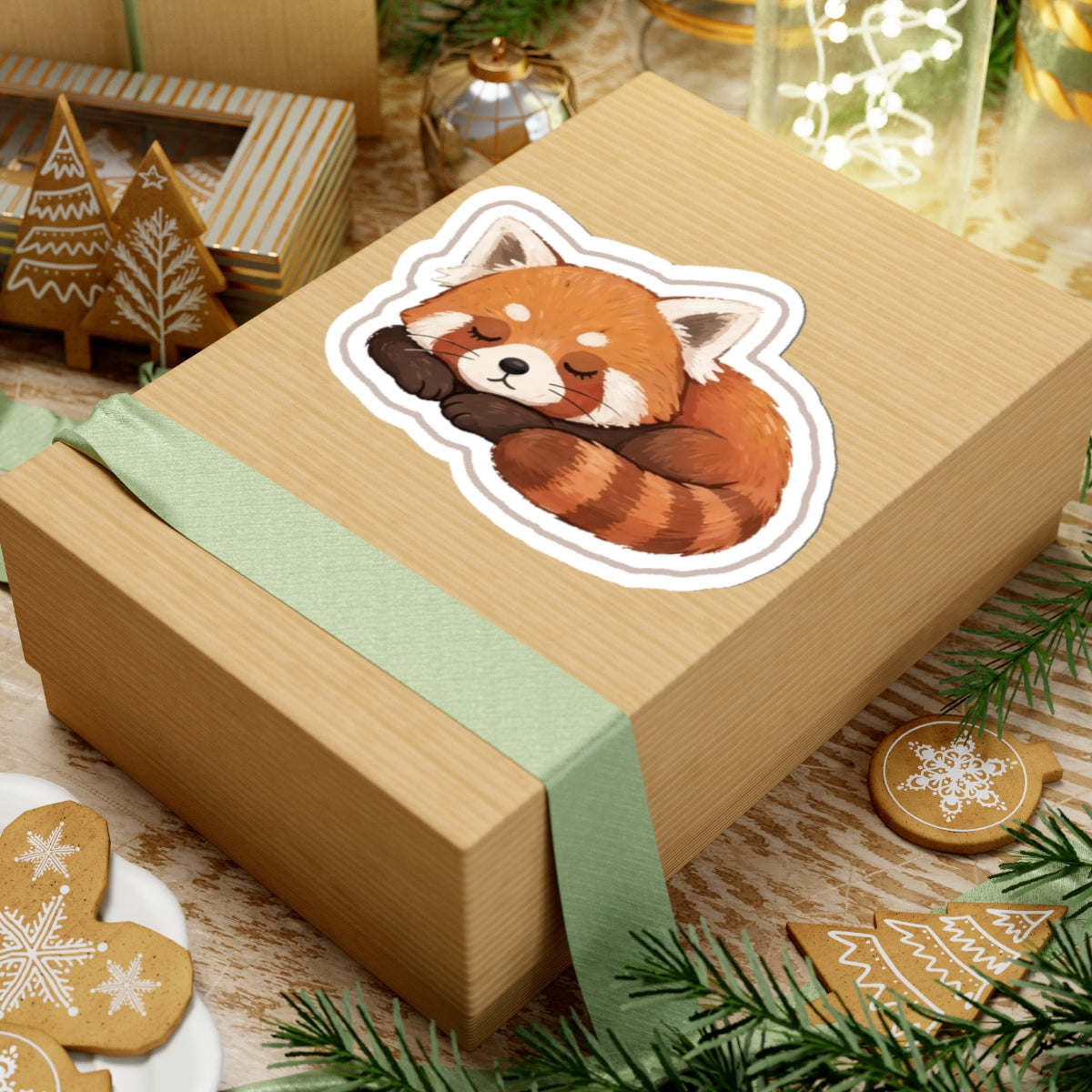 Red Panda Kiss-Cut Sticker