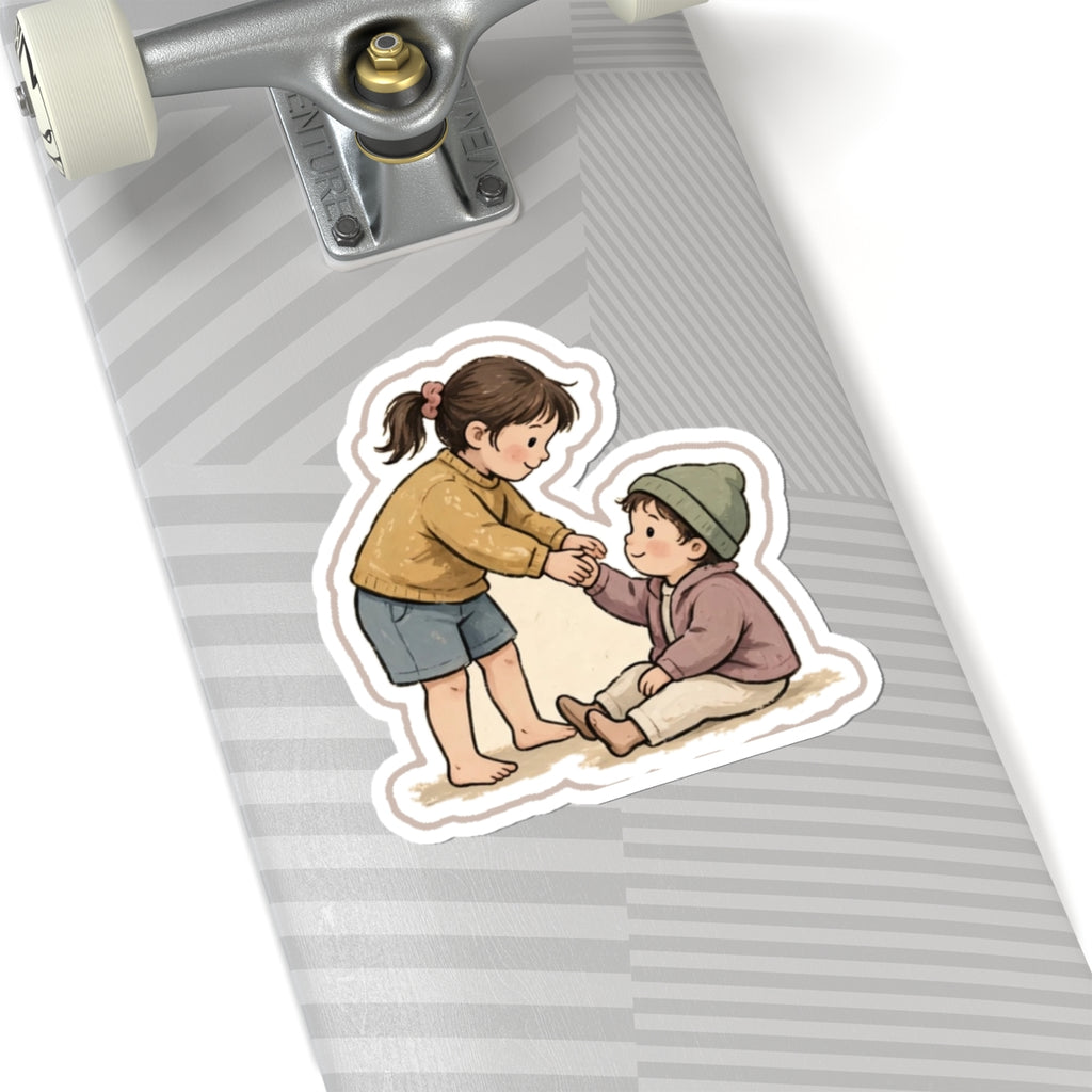 Helping Up Kiss-Cut Sticker