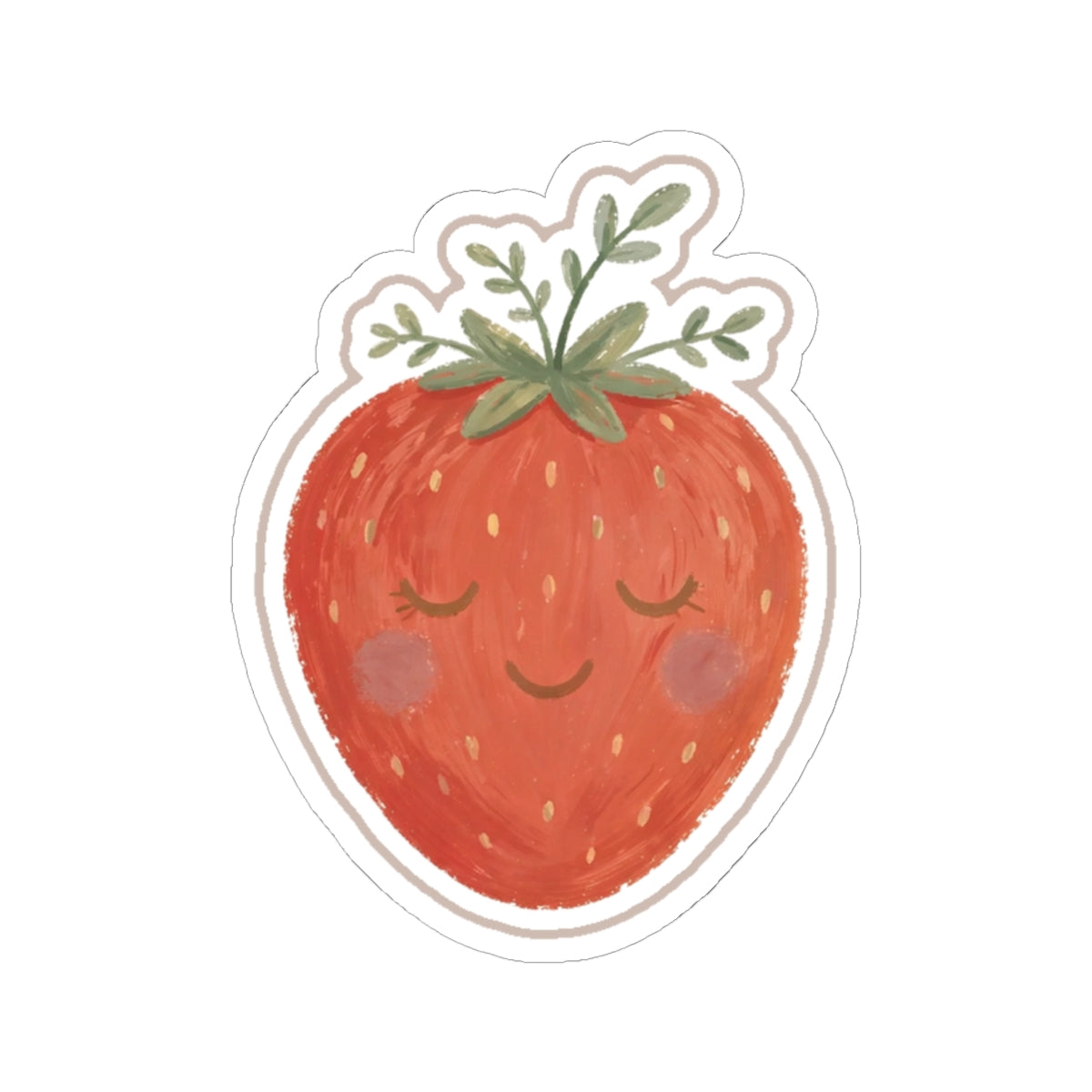 Strawberry Kiss-Cut Sticker