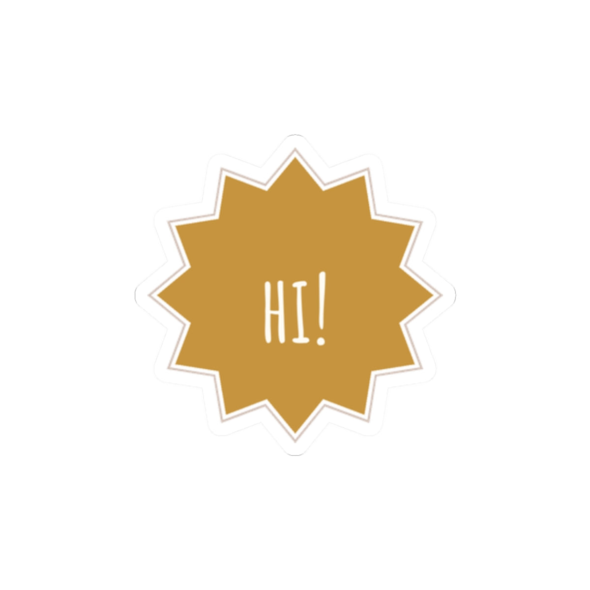 Hi Star Kiss-Cut Sticker