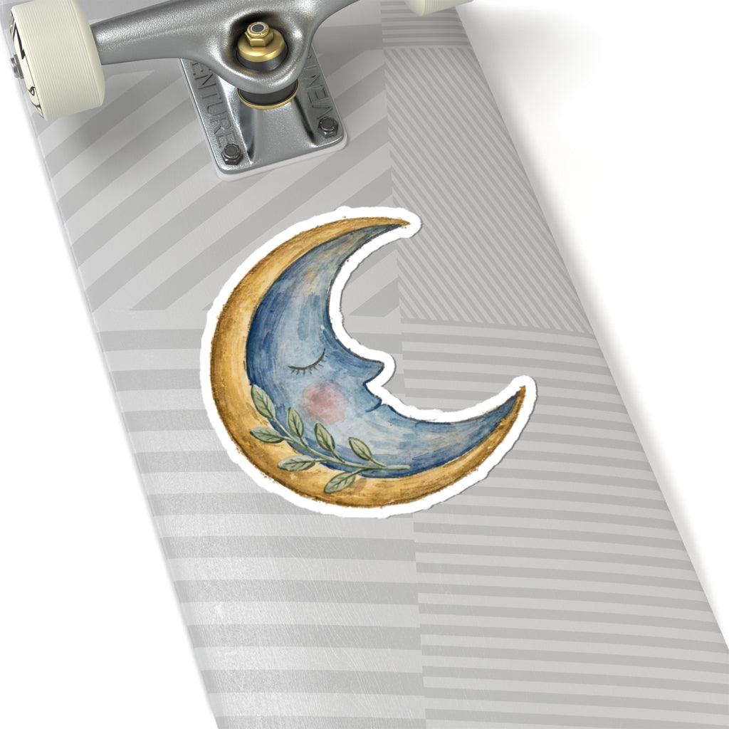 Resting Moon Kiss-Cut Sticker