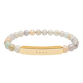 Love — Natural Stone Engraved Bracelet