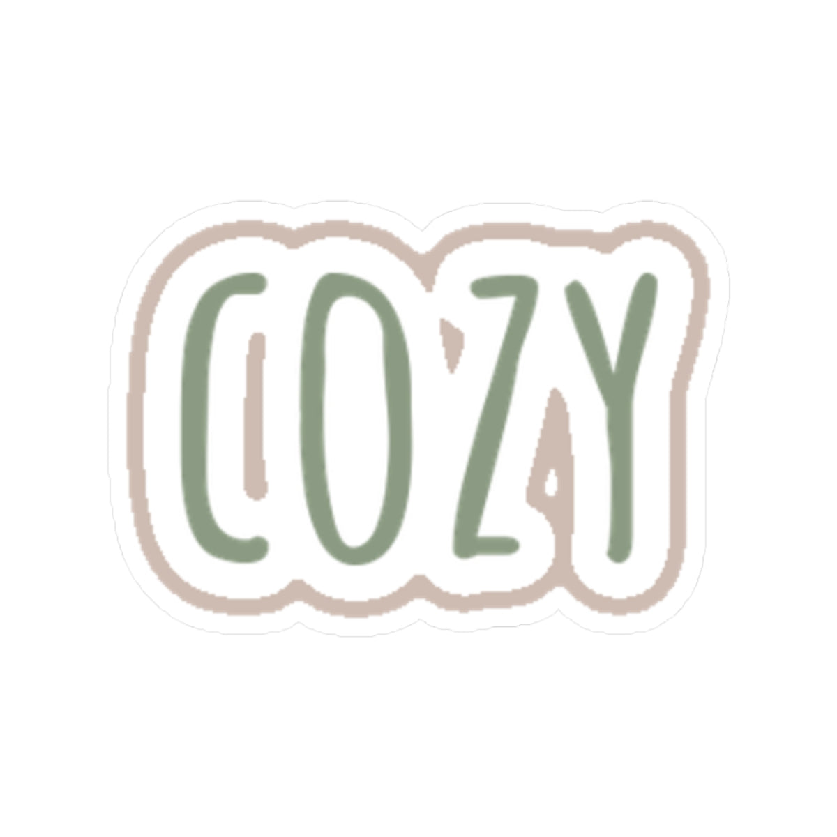 Cozy Word Kiss-Cut Sticker