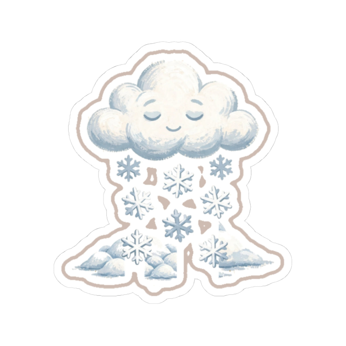 Snowy Kiss-Cut Sticker