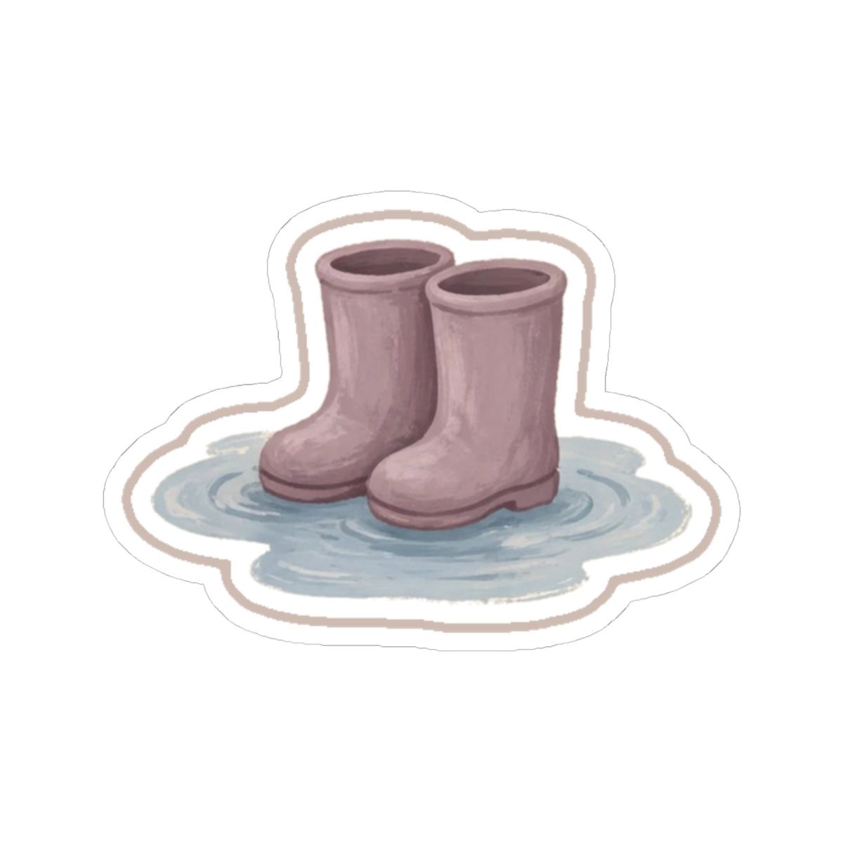 Rain Boots Kiss-Cut Sticker