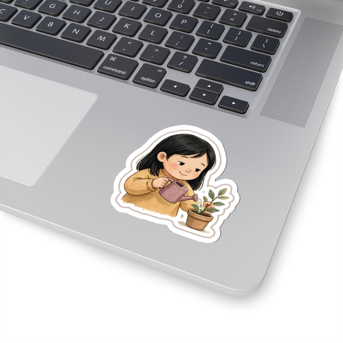Watering Plant Kiss-Cut Sticker