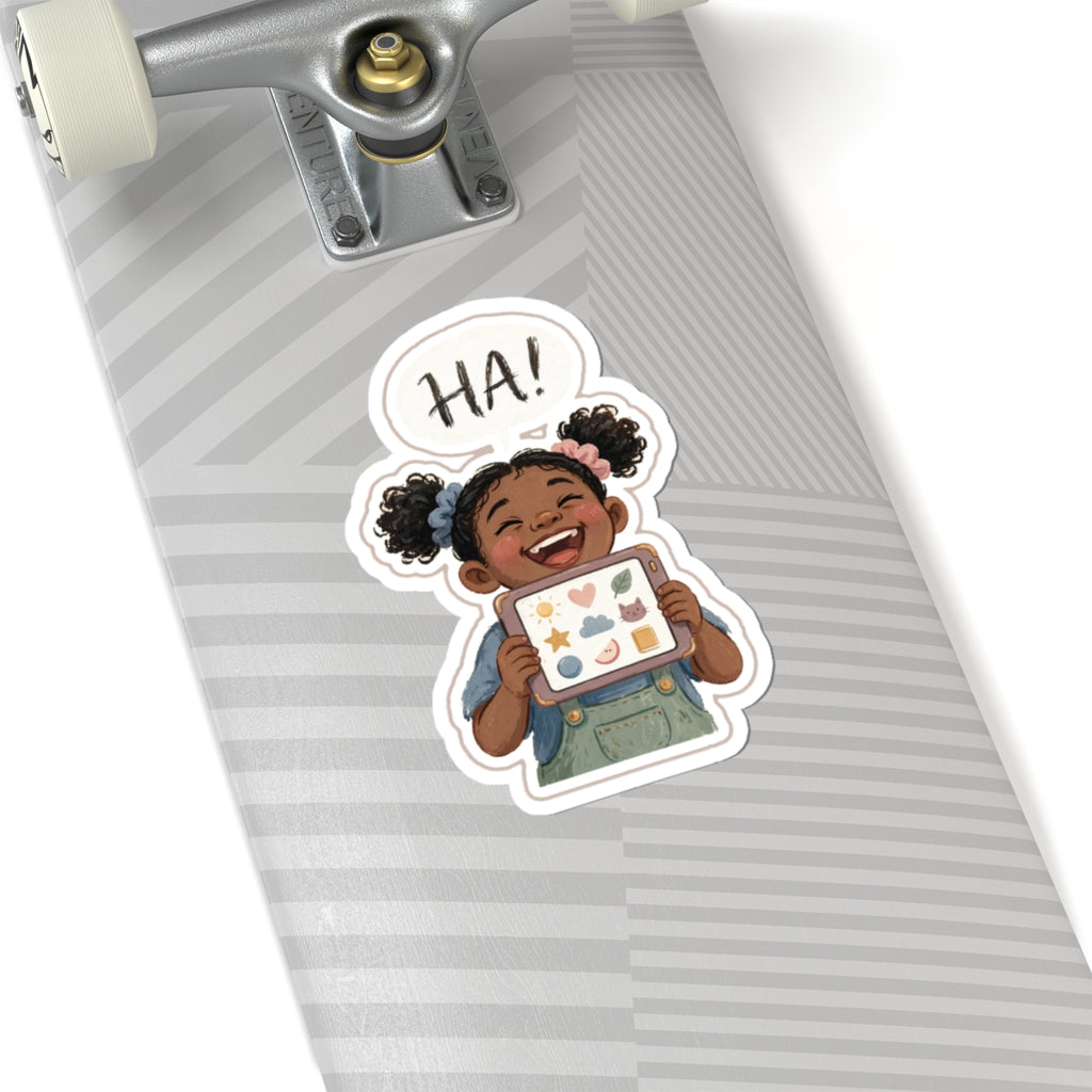 AAC Laugh Kiss-Cut Sticker
