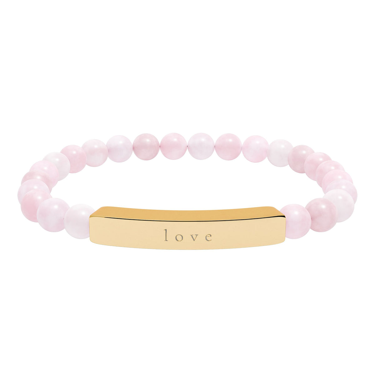 Love — Natural Stone Engraved Bracelet